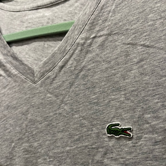 NWT La Coste size 8 XXL heather gray v neck shirt - Picture 1 of 9